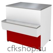 Прилавок расчетно-кассовый неохлаждаемый Марихолодмаш П2629 Таир (красный)