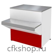 Прилавок расчетно-кассовый неохлаждаемый Марихолодмаш Илеть NEW (красный)