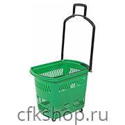 Корзина-тележка покупательская Корбис PBT45 зеленая