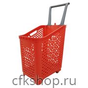 Корзина-тележка покупательская Корбис HPB65 красная