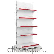 Стеллаж пристенный Стандес L=1000, H=2250, G=500 с полками 400 и 300 мм