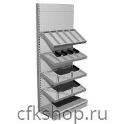 Стеллаж пристенный STAHLER (CRYSPI) Praktish L=1000, H=2300 (с разделителями)