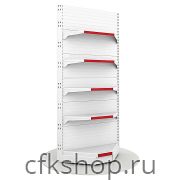 Стеллаж пристенный угловой Стандес L=1000, H=2250, G=500 с полками 400 мм