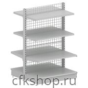 Стеллаж островной STAHLER (CRYSPI) Praktish L=1250, G=470, H=1650 (сплошные полки)