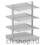 Стеллаж островной STAHLER (CRYSPI) Praktish L=1000, G=470, H=1650 (сетчатые полки)