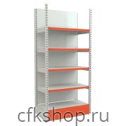 Стеллаж с передней стойкой дискаунтерный Евромаркет L=650, H=2250, G=500 с полками 4х500 мм