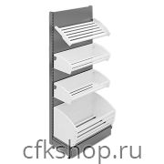 Стеллаж пристенный STAHLER (CRYSPI) Eco Line L=1000, H=2250, с полками для хлеба