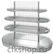 Стеллаж торцевой STAHLER (CRYSPI) Praktish L=1000, G=470 (полукруглый)