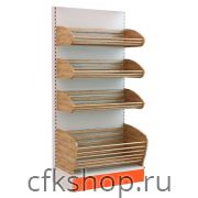 Стеллаж хлебный Евромаркет L=1000, H=2250, 3 корзины, накопитель