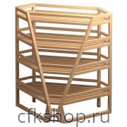 Стеллаж для багетов угловой внутренний Евромаркет В015 L=1000, H=1500, G=1000