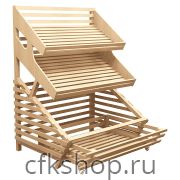 Стеллаж для хлеба пристенный Евромаркет В003 L=1200, H=1700, G=1000 с выдвижным накопителем