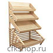 Стеллаж для хлеба пристенный Евромаркет В001 L=1200, H=2000, G=1000 с тремя полками