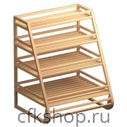 Стеллаж для хлеба и багетов Евромаркет В010 L=1200, H=1500, G=1000 с четырьмя полками