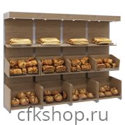 Стеллаж пристенный Carboma S6-20 12 1008 темный дуб