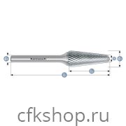 Борфреза конус с закругленной головкой, без покрытия, арт.113080020