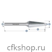 Борфреза конус с закругленной головкой, без покрытия, арт.113083020