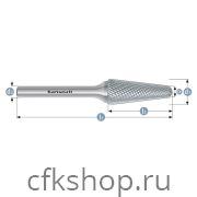 Борфреза конус с закругленной головкой, без покрытия, арт.113082045