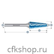 Борфреза конус с закругленной головкой, покрытие BLUE-TEC, арт.115084035