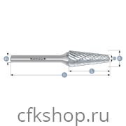 Борфреза конус с закругленной головкой, без покрытия, арт.113084045