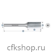 Борфреза цилиндр с торцевыми зубьями, без покрытия, арт.113013115