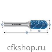 Борфреза цилиндр со сферическим концом, покрытие BLUE-TEC, арт.116043025