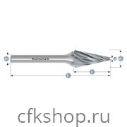 Борфреза конус с закругленной головкой, без покрытия, арт.113085045