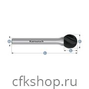 Борфреза сфера, покрытие BLACK-TEC, арт.115035100