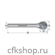 Борфреза сфера, без покрытия, арт.113031120